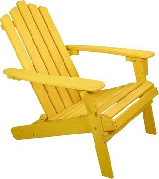 Northlight 36 Yellow Classic Folding Wooden Adirondack Chair