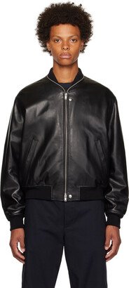 Black Two-Way Leather Jacket