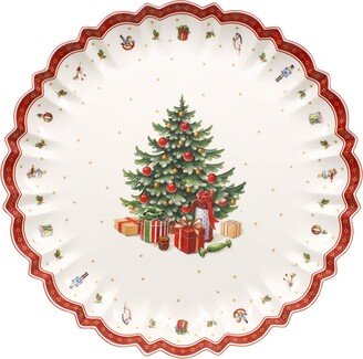 Delight Serving Platter by Perfect for Christmas Cookies and Holiday Treats -Premium Porcelain - Dishwasher Safe - 17.5 Inches