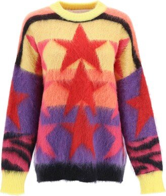 Mohair And Merino Wool Star Sweater