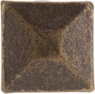 Antique Bronze Square Knob, One Cabinet Furniture Drawer Pull