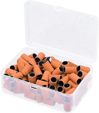 Unique Bargains 180 Grit Sanding Bands Set with Free Box 100 Pieces Orange