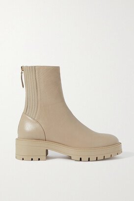 Saint Honore Leather Combat Boots - Neutrals