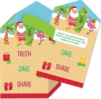 Big Dot Of Happiness Tropical Christmas Holiday Party Game Cards Truth, Dare, Share Pull Tabs 12 Ct