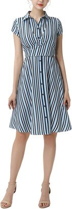 Simone Stripe Maternity/Nursing Shirtdress