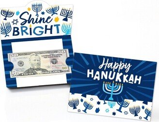 Big Dot of Happiness Hanukkah Menorah - Chanukah Holiday Party Money And Gift Card Holders - Set of 8