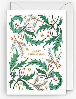 Selfridges Edit Meghann Rader Happy Christmas Greetings Card 20cm x 12cm