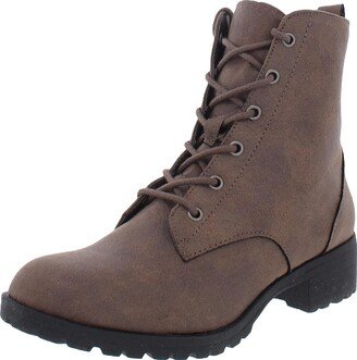 Frannie Womens Zipper Dressy Combat & Lace-up Boots