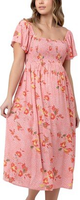 Maternity Libby Floral Smocked Dress