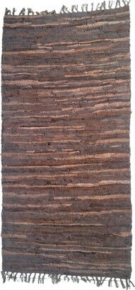 Leather Hearth Rug For Fireplace Fireproof Mat Light Brown