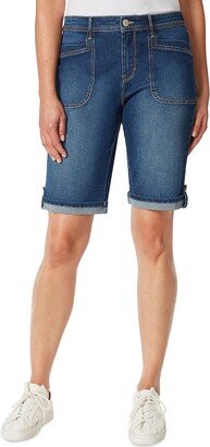 Womens High Rise Utility Bermuda Shorts