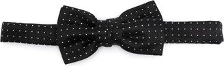 Patterned-Jacquard Silk Bow-AB