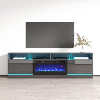 Meble Furniture Disparo BL-05 Electric Fireplace 79 TV Stand