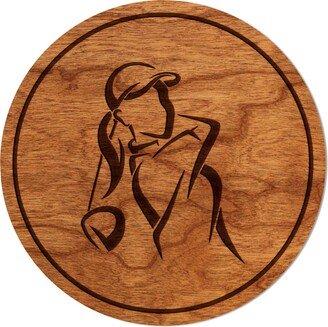 Golf Coaster - Click To See Multiple Designs Crafted From Cherry Or Maple Wood-AA