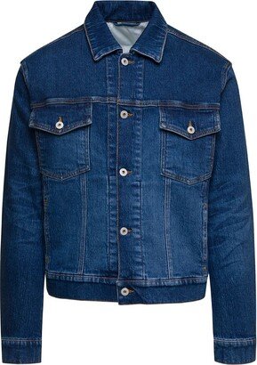 Blue Ex-Ray Denim Jacket in Cotton Blend Man