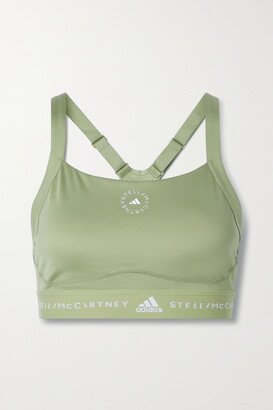 Truepurpose Printed Stretch Recycled Sports Bra - Green