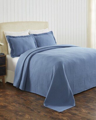 Cascade Jacquard Matelasse 3Pc Cotton Bedspread Set