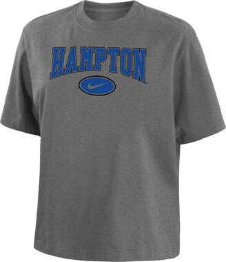 Hampton Women's College Boxy T-Shirt in Grey