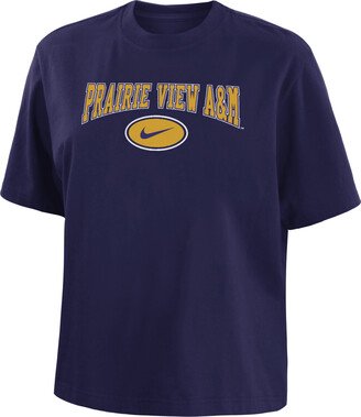 Prairie View A&M Women's College Boxy T-Shirt in Black