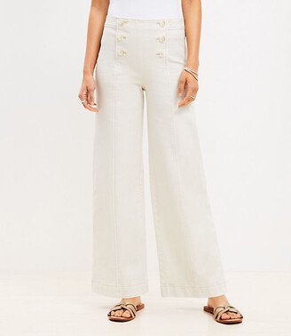 High Rise Wide Leg Sailor Jeans in Popcorn