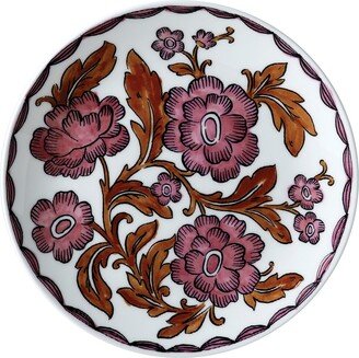 Heritage Rosa Rugosa Plate - White With Red/pink Design