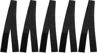 Unique Bargains Cosplay Daily Polyester Elastic Wig Grip Headbands Black 5 Pcs