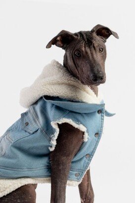 Silver Paw Dog Justin Sherpa Trucker Jacket