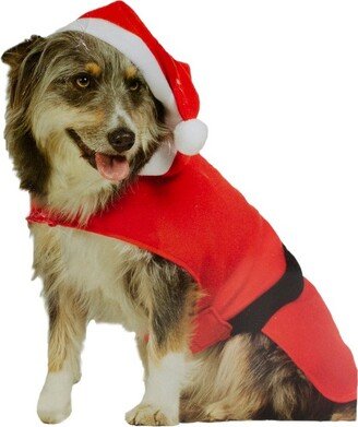 Northlight 32 White and Red Santa Claus Dog Costume With a Hat - Size: S