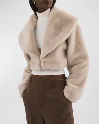 Danika Cropped Faux Fur Jacket-AA