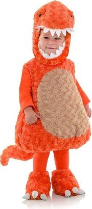 Underwraps Costumes Underwraps Costume Belly Babies T-Rex Orange Dinosaur Plush Child Toddler Costume X Small