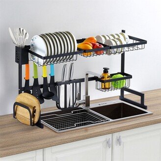 TONWIN 2 Tier Sink Dish Drying Rack Drainer Tableware Organizer Dish Rack