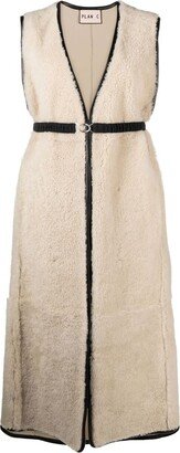 Shearling Sleeveless Coat