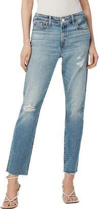 The Lara Womens Mid Rise Ankle Cigarette Jeans