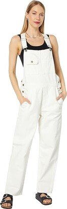 Denim Overalls (Spring White) Women's Overalls One Piece