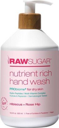 Raw Sugar Nutrient Rich Hand Wash - Hibiscus + Rose Hip - 16.9 fl oz