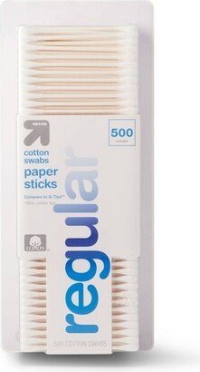 Regular Cotton Swabs Paper Sticks - 500ct - up & up™