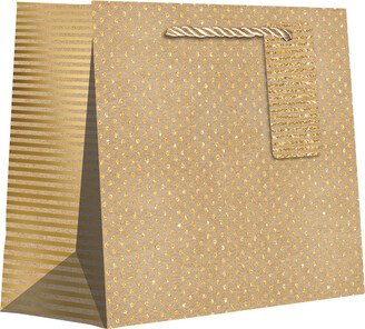 Jillson & Roberts Medium Tote Gold Dots on Kraft