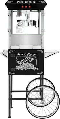 Great Northern Popcorn 8 oz. Hot and Fresh Popcorn Machine with Cart - Black