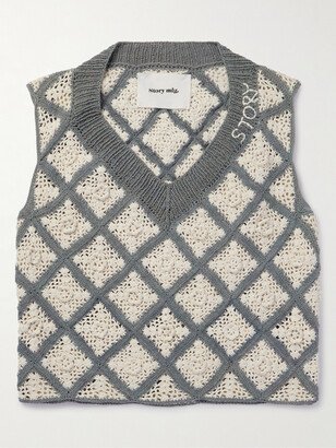 Tea Crocheted Organic Cotton Sweater Vest