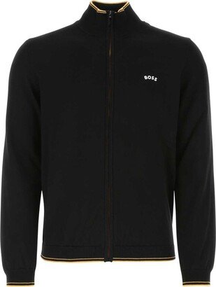 Boss Hugo Boss Logo Printed Zipped Cardigan