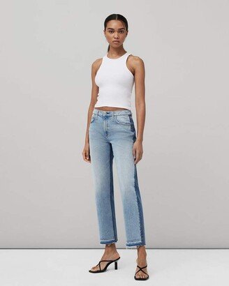 Harlow Straight- Two Tone Mid-Rise Vintage Stretch Jean