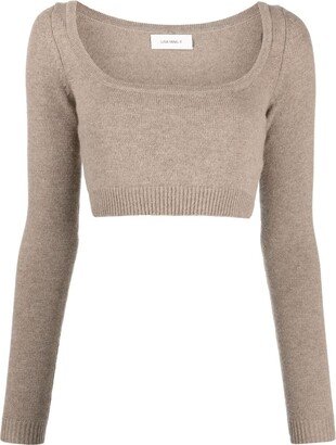 Monty cropped cashmere jumper