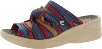 Smile Womens Bow Slip On Wedges