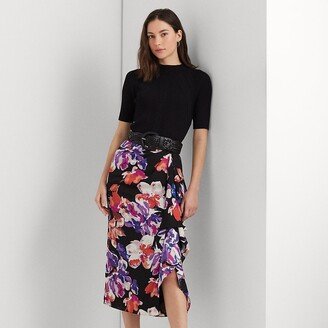 Ralph Lauren Floral Georgette Midi Skirt