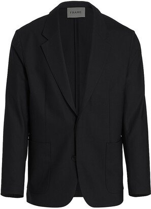 Unstructured Wool Blazer