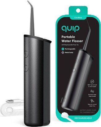 quip Rechargeable Cordless Water Flosser - Metal | 2 Modes + 360º Tip