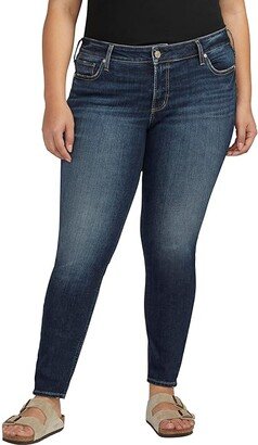 Plus Size Elyse Mid-Rise Skinny Jeans W03116EAE324 (Indigo) Women's Jeans