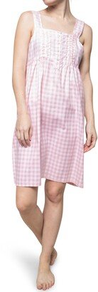 Women's Gingham Cotton Nightgown