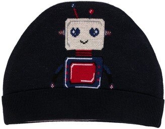 Graphic-Print Wool Beanie