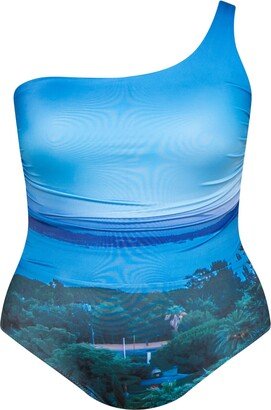 Bukawaswim Monte Carlo Skypad One Shoulder Swimsuit - Econyl® Regenerated Nylon